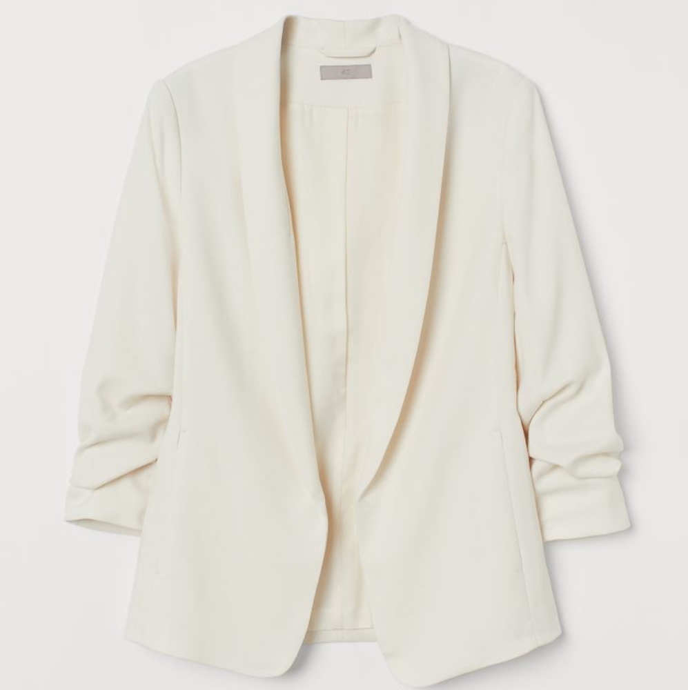 H&M Cream Shaw Collar Blazer